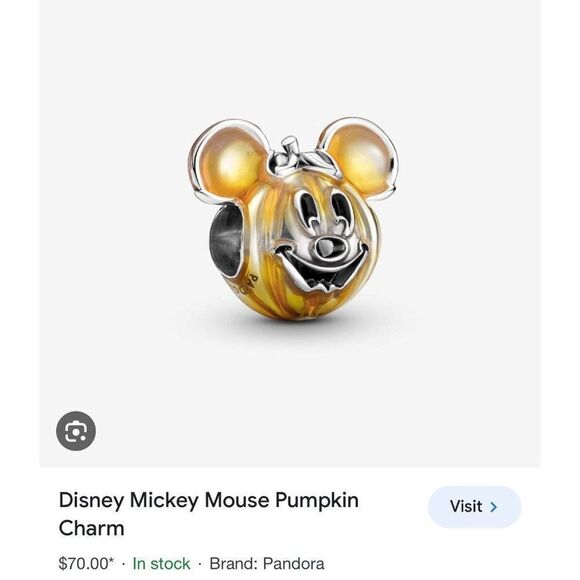COPY - Pandora Disney Mickey Mouse Pumpkin Charm - Picture 5 of 5